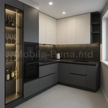 Угловая кухня из МДФ А-07